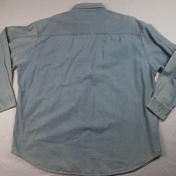 Lee Sport Mens Button Down Shirt Jean XL Vintage - Picture 7 of 8